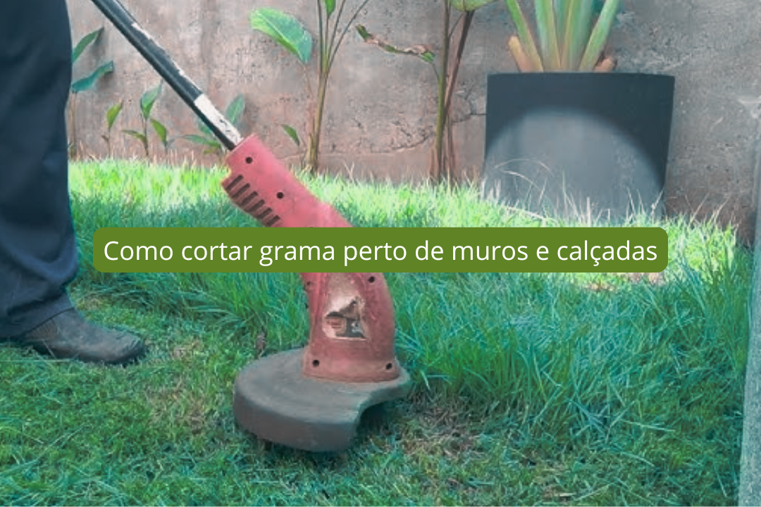 Como cortar grama perto de muros e calçadas